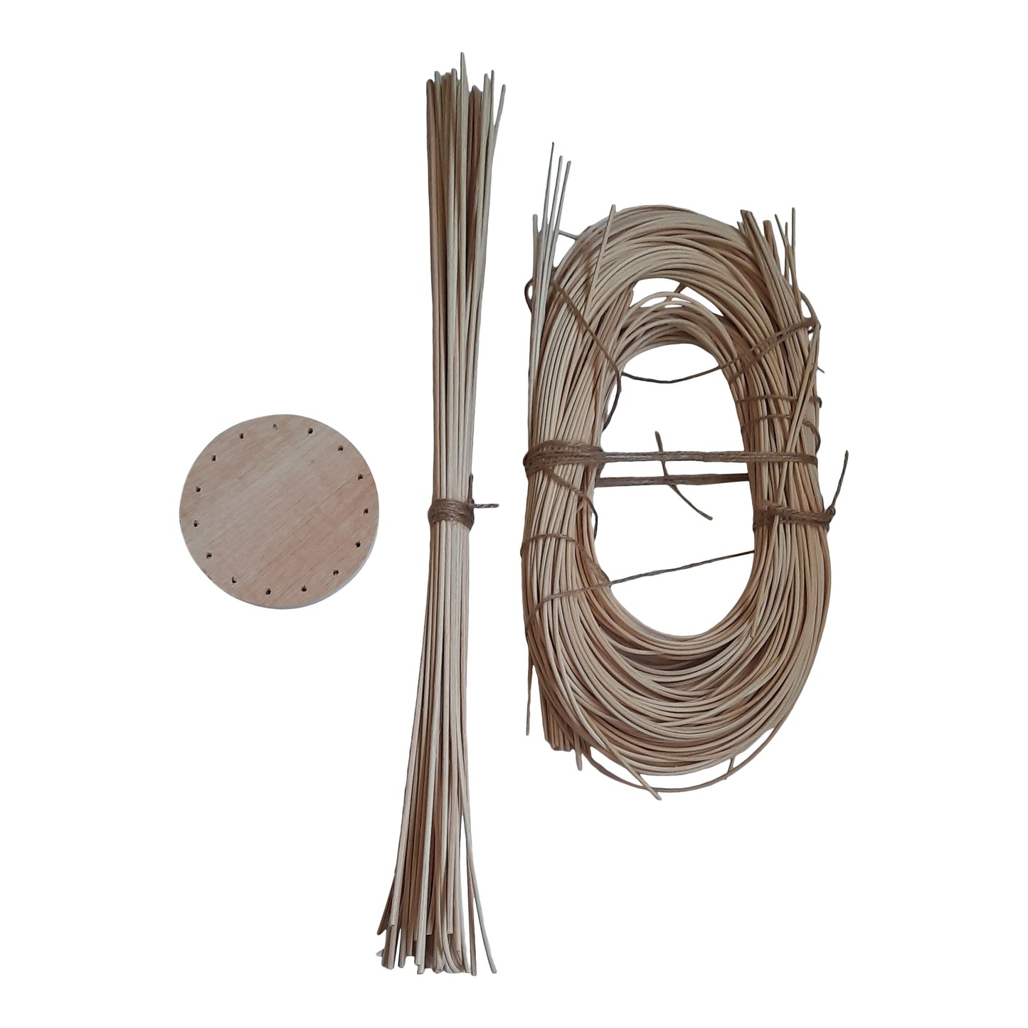 Peddigrohr Korbflechtset 3*Runde Böden10cm, 18cm, 25cm